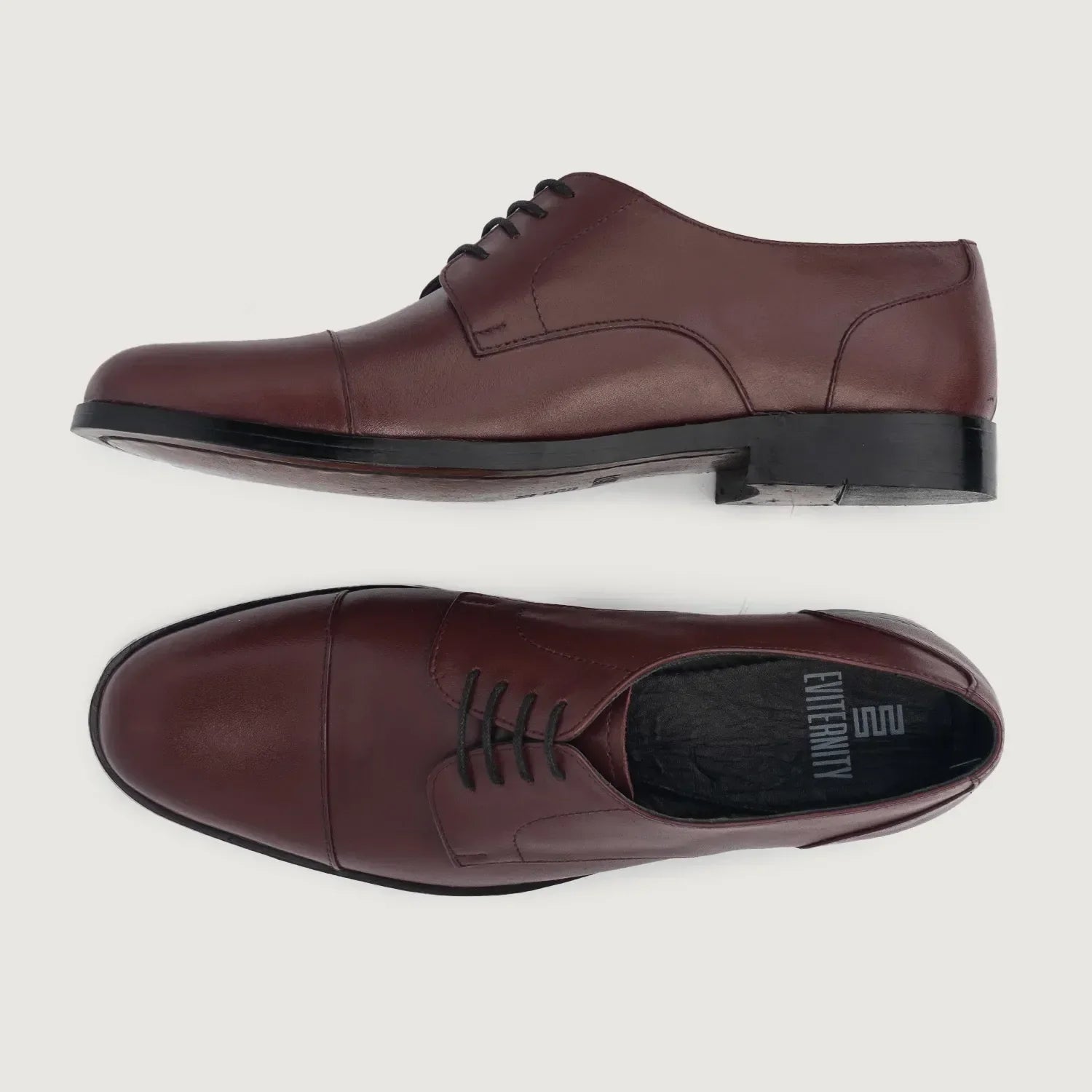 Attorney Derby Maroon Leather Shoes