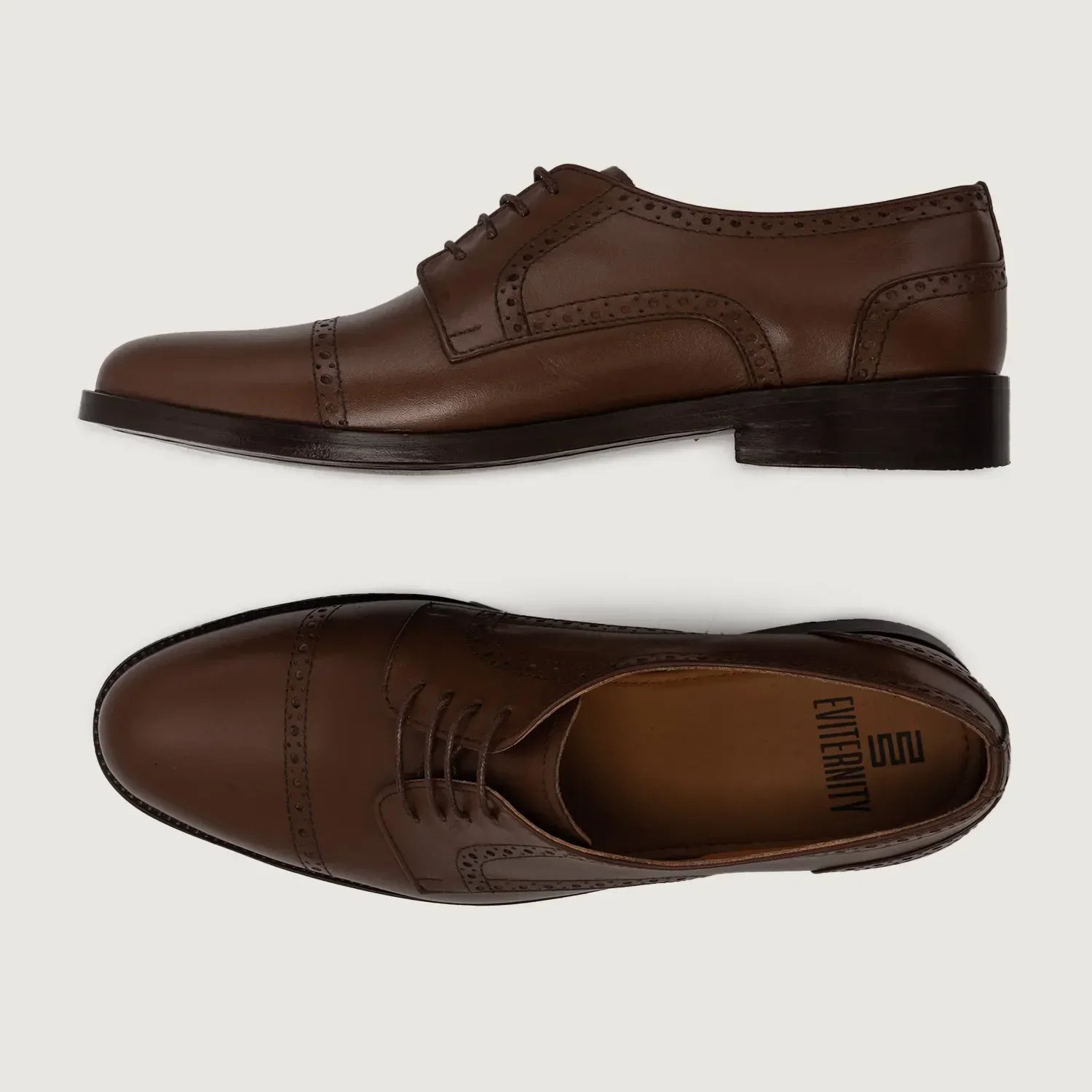Dirk Brogues Derby Brown Leather Shoes