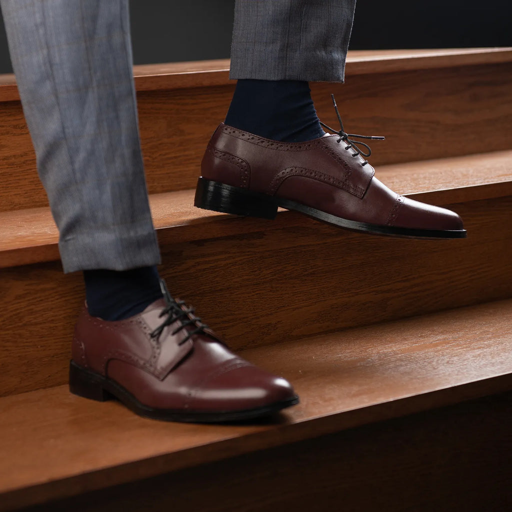 Dirk Brogues Derby Brown Leather Shoes