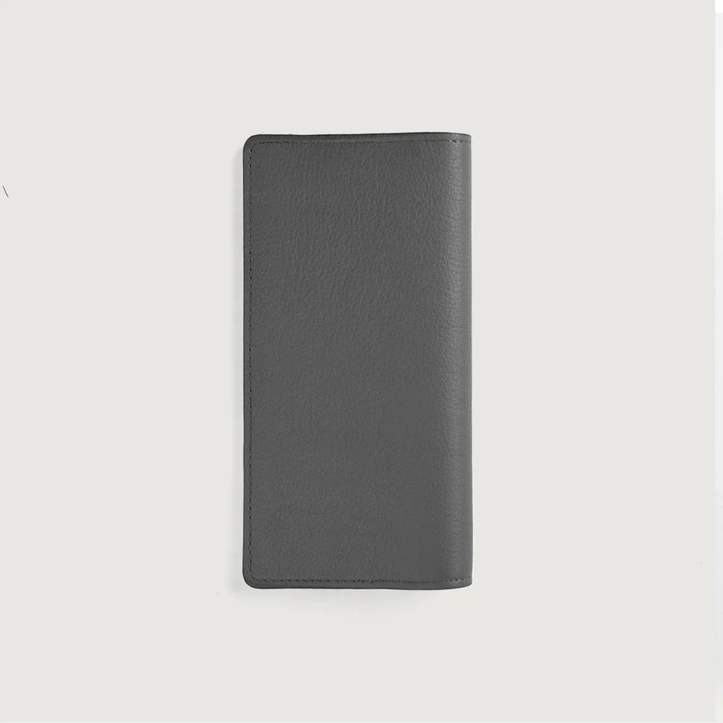 Cameron Grey Leather Long Wallet