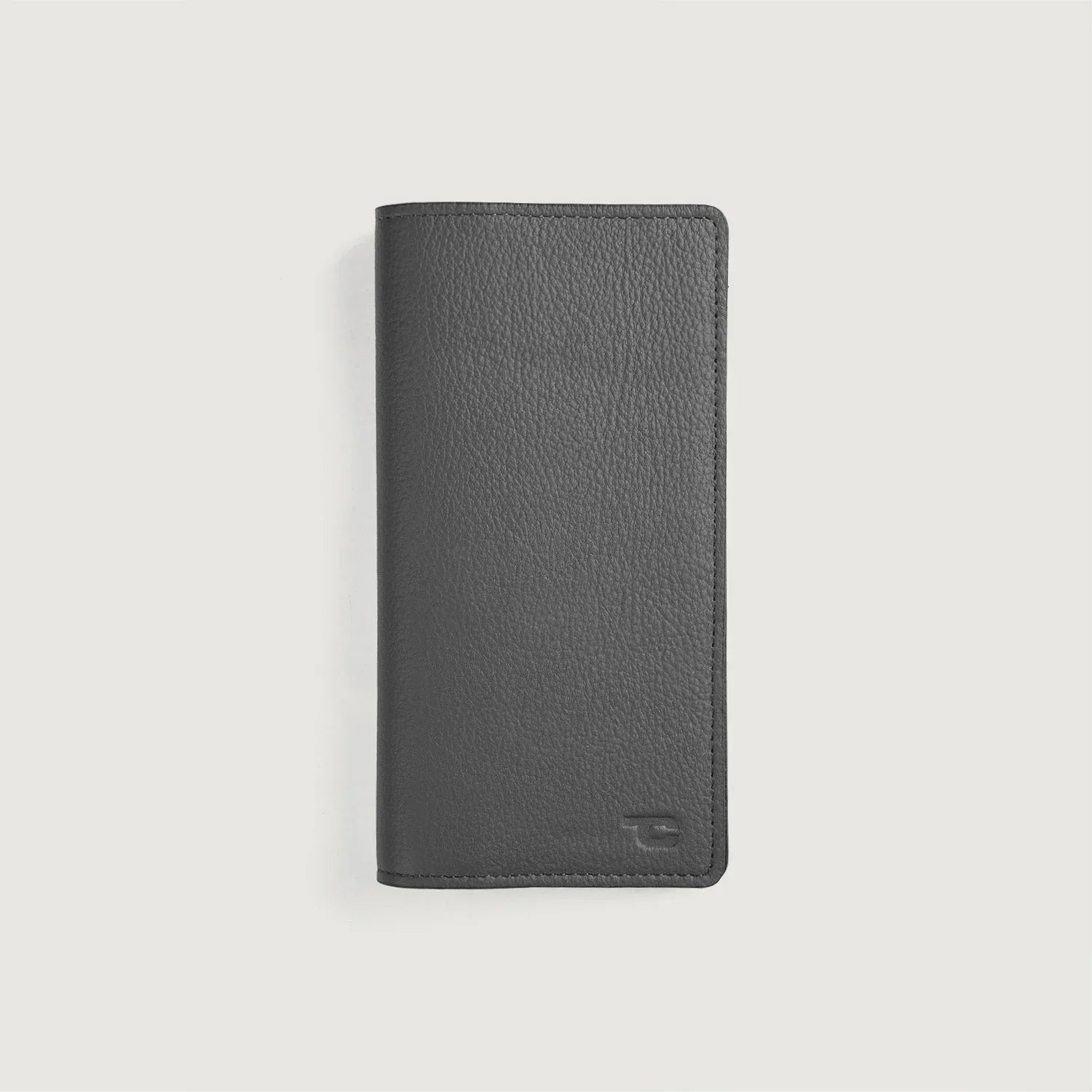 Cameron Grey Leather Long Wallet