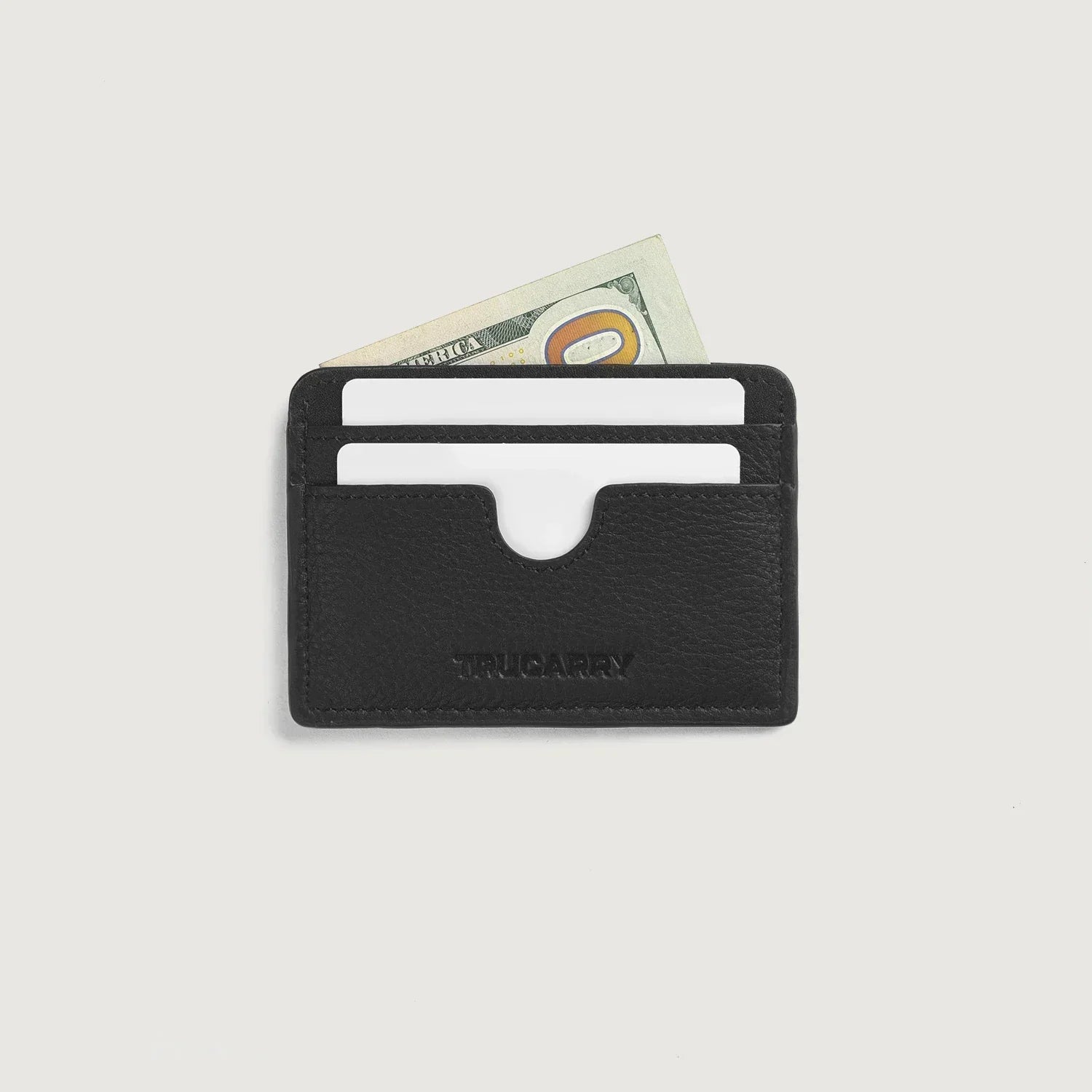 Karl Black Leather Card Holder
