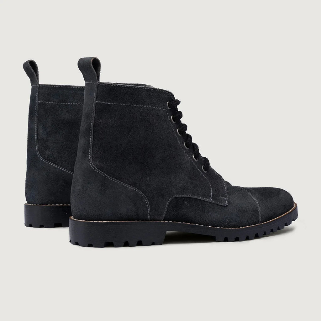 Knight Derby Grey Suede Leather Boots - TerraGrip