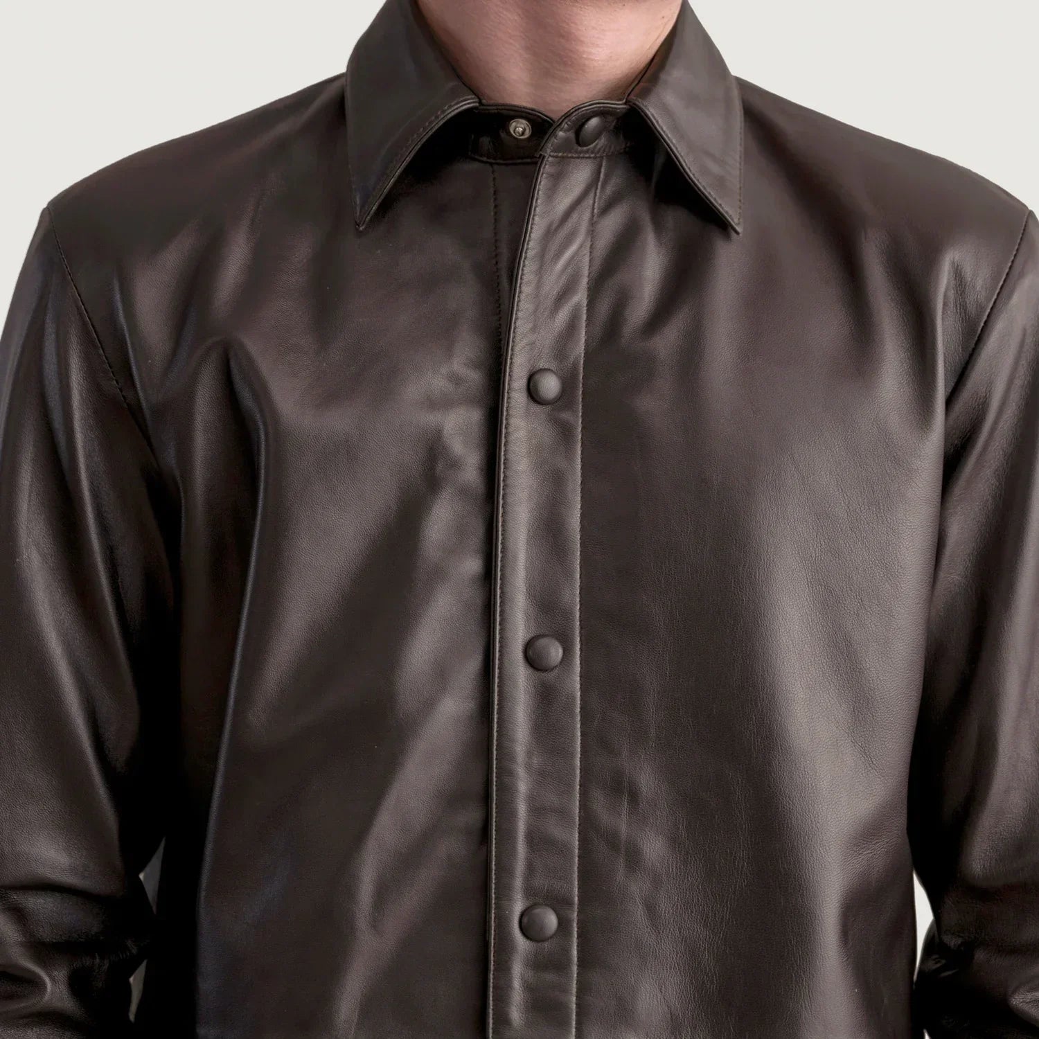 Haven Brown Leather Shirt