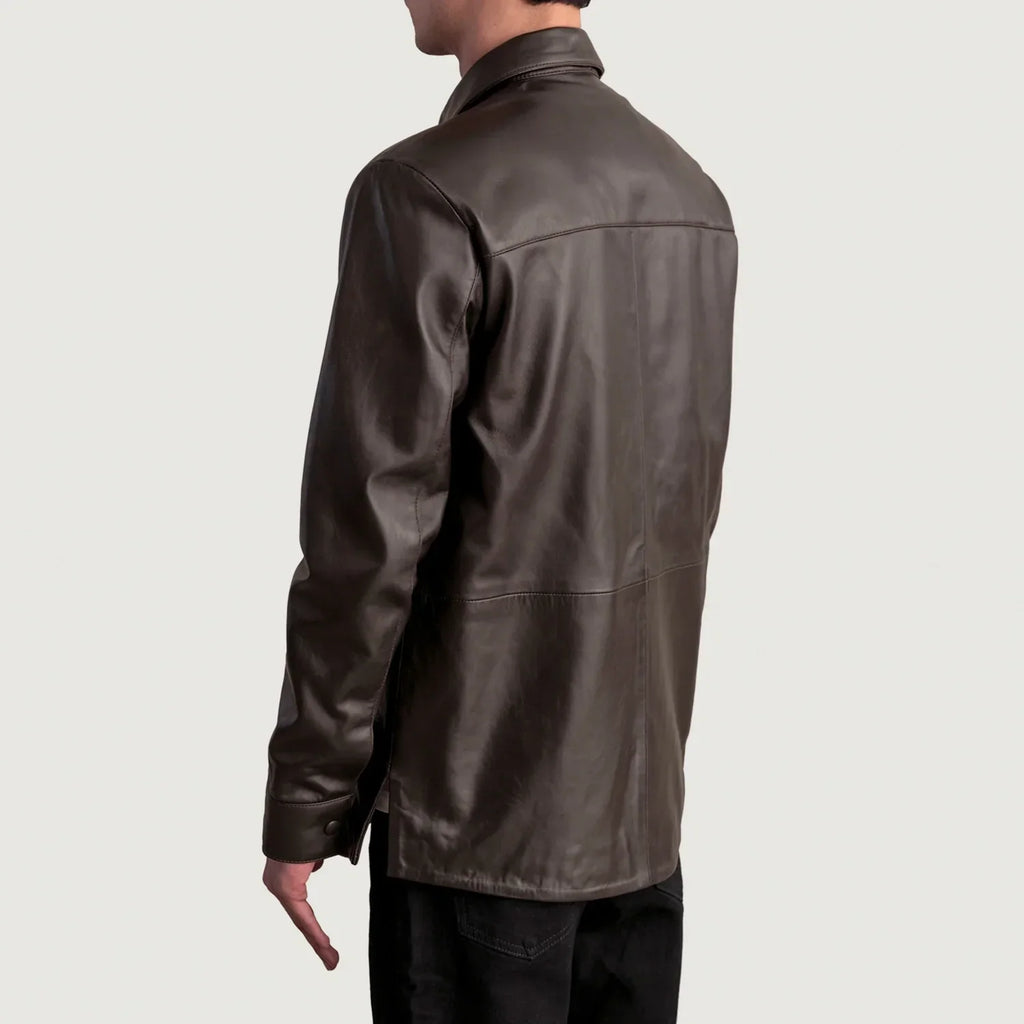 Haven Brown Leather Shirt