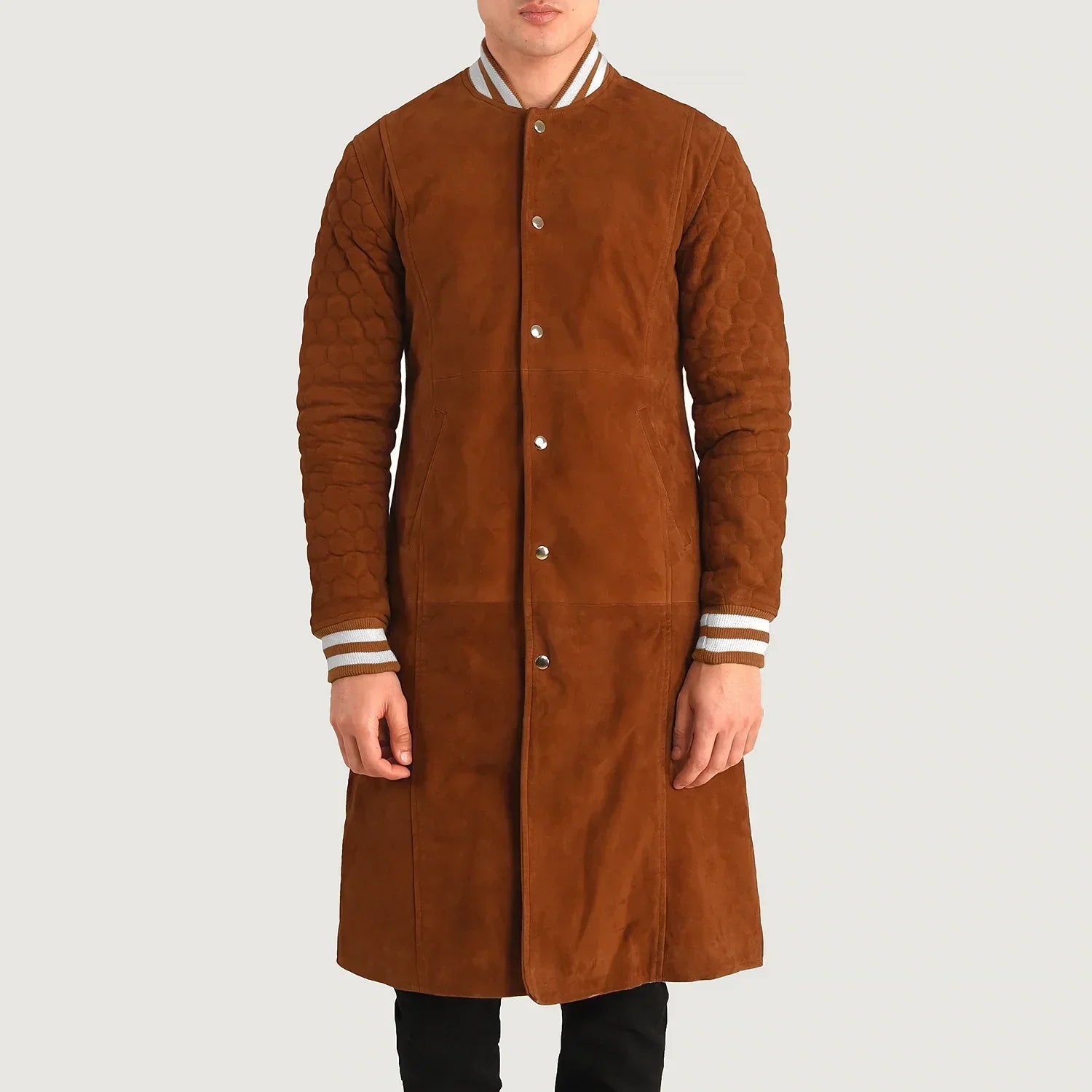 Wilde Brown Suede Varsity Coat