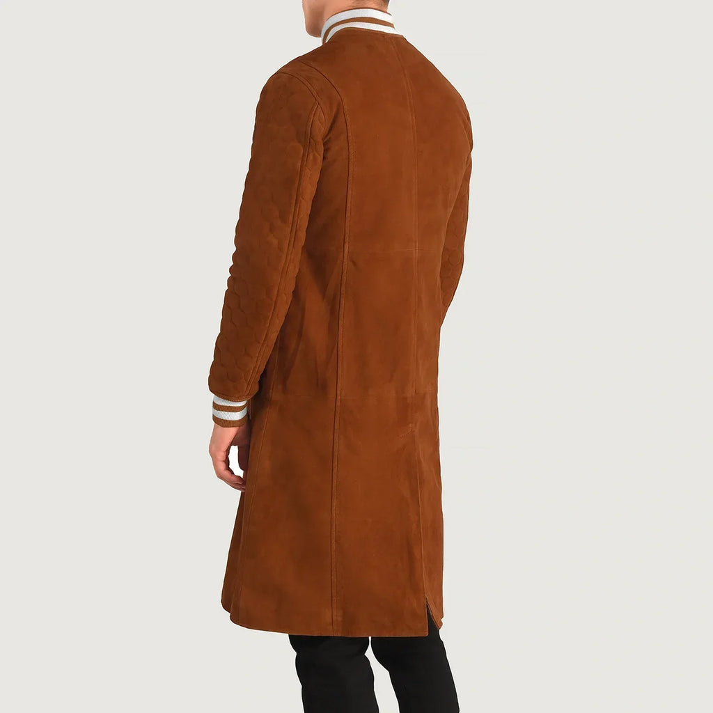 Wilde Brown Suede Varsity Coat