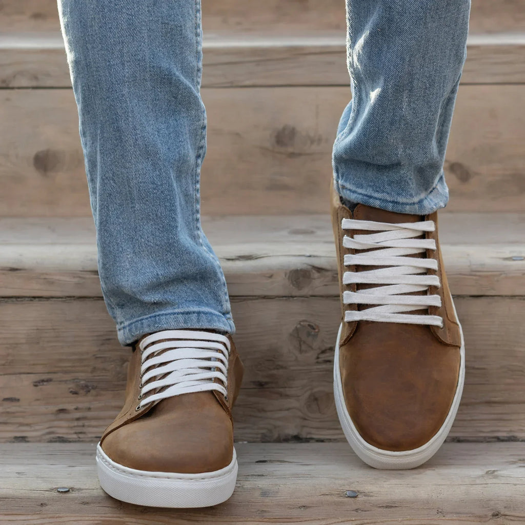 Murphy Low Top Burnt Copper Pullup Leather Sneakers