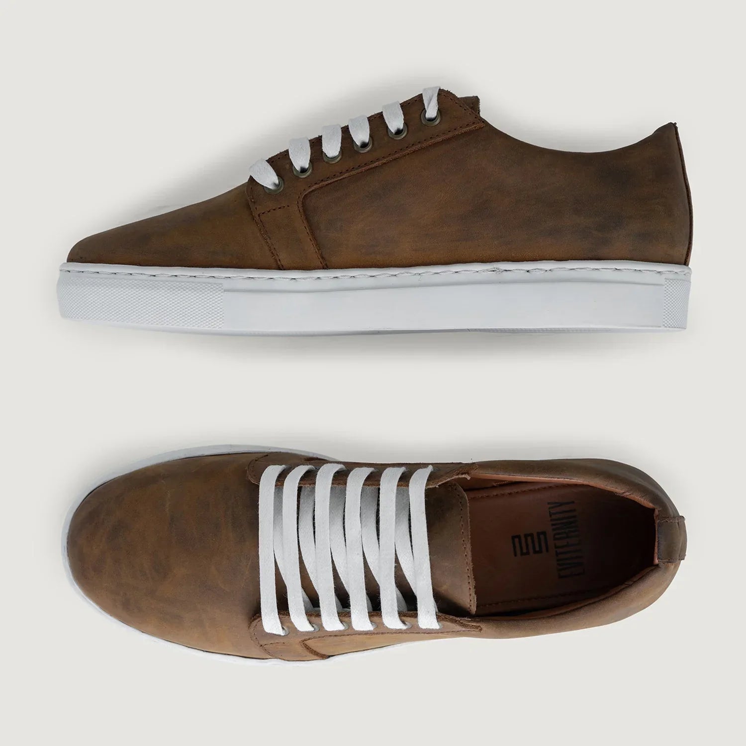 Murphy Low Top Burnt Copper Pullup Leather Sneakers