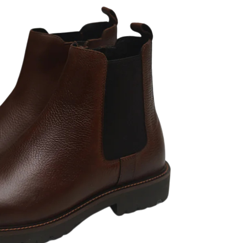 Men's Textured Leather Chelsea Boots