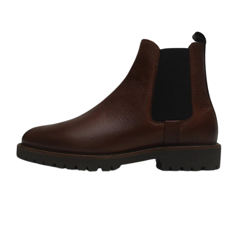 Men's Textured Leather Chelsea Boots