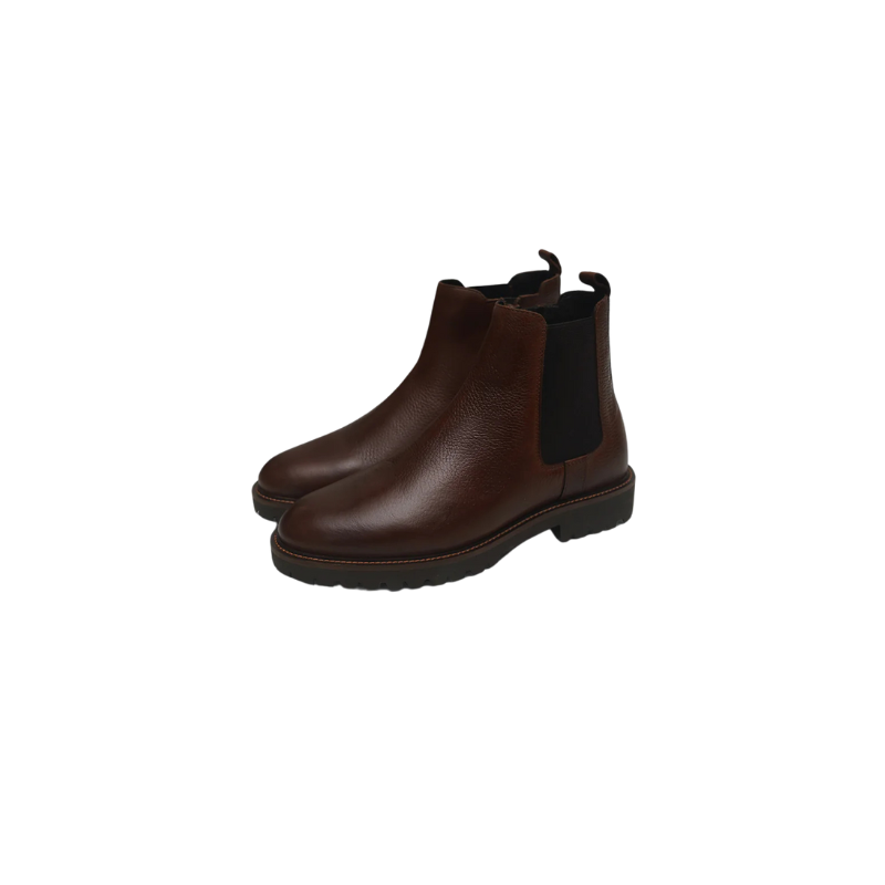 Men's Textured Leather Chelsea Boots